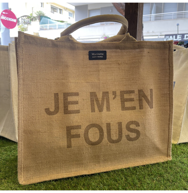 BORSA "JE M'EN FOUS" CORDA