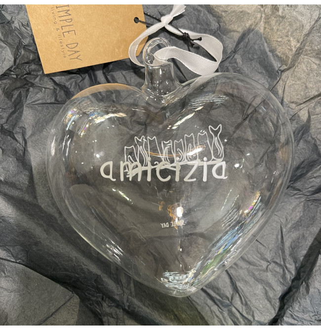 PALLINA CUORE 15CM "AMICIZIA"