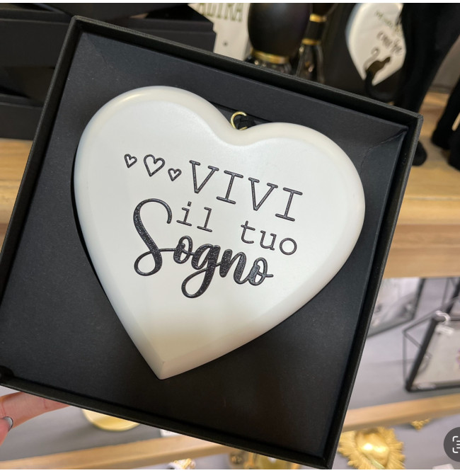 CUORE IN LEGNO "VIVI IL TUO SOGNO"