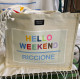 BORSA &quot;HELLO WEEKEND RICCIONE&quot; BIANCA