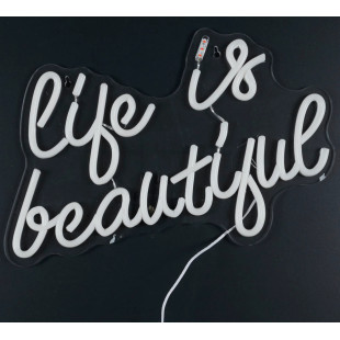SCRITTA LED "LIE IS BEAUTIFUL"