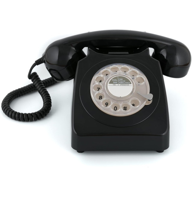 TELEFONO GPO746 ROTARY BLACK