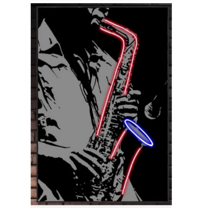 QUADRO LED SAX 60X90