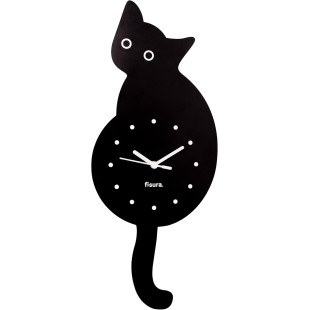 OROLOGIO A PARETE GATTO NERO