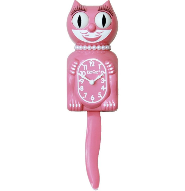 KIT- CAT CLOCK PINK