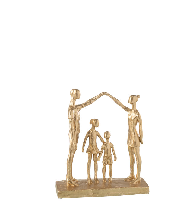 SCULTURA FAMIGLIA 4 PERSONE ORO