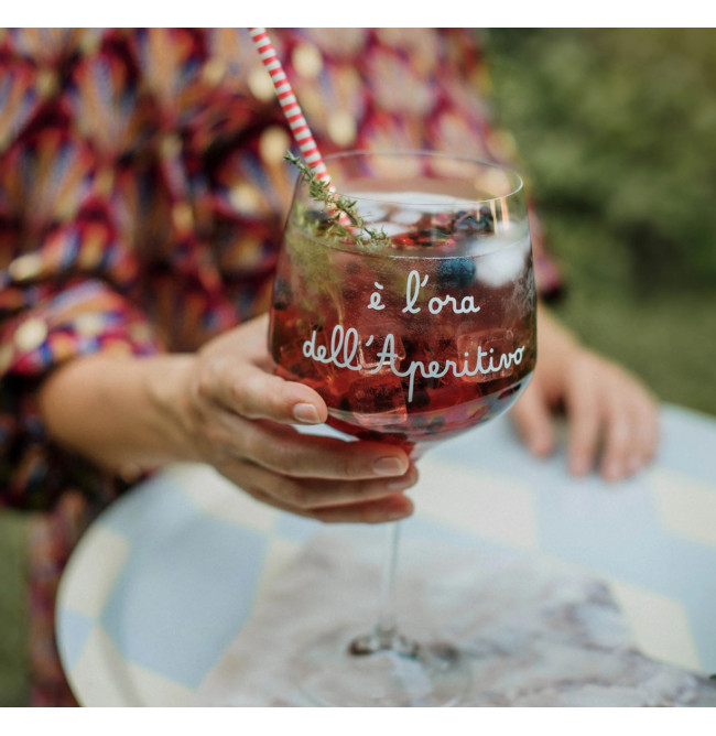 COPPIA CALICI "E' L'ORA DELL'APERITIVO"