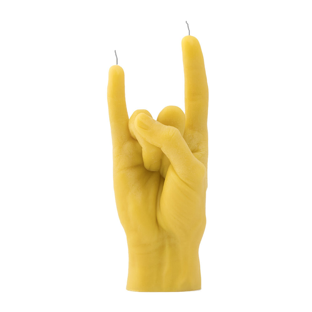 CandleHand Fcuk You Middle Finger Candle - Neon Yellow